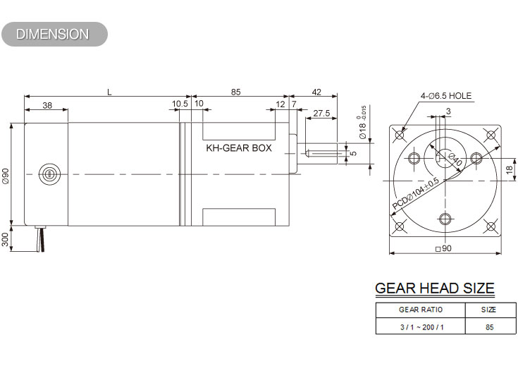 MODEL DG95(초강력형)  F180150 F180200 F180250 F180300 F180350 F180450 F180500  Rated Voltage  V 180  Rated Output  W 150 200 250 300 350 450 500  Rated Current  A 1.2 1.6 2.0 2.3 2.8 3.6 4.0  Rated Speed  r/min 15~1000  Rated Torque  kgf-cm 11.9~300 15.8~300 19.7~300 23.6~300 27.8~300 35.5~300 39.4~300  Weight  kg 4.4 4.7 5.2 5.3 5.4 5.6 5.8    L MODEL  120.5  F180150  145.5  F024150 / F090150 / F180200  163.5  F012150 / F024200 / F090200 / F090250 / F180250 / F180300 / F180350  188.5  F012200 / F024250 / F024300 / F090300 / F090350 / F090450 / F180450 / F180500 